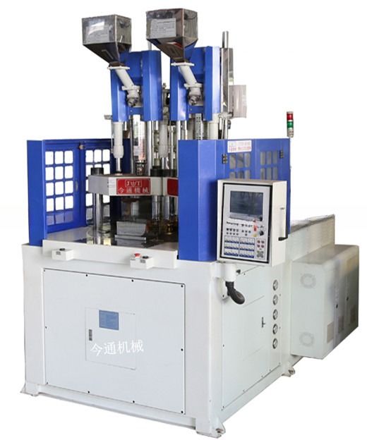 PP doppio colore coltello manico verticale plastica macchina di stampaggio a iniezione JTT-550 2V-3R