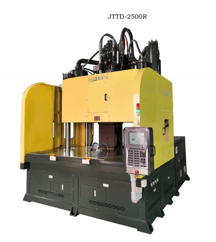 Macchina di stampaggio a iniezione verticale a tavolo a basso lavoro da 250T con tavolo rotativo JTTD-2500R